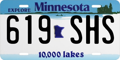MN license plate 619SHS
