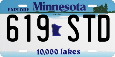 MN license plate 619STD