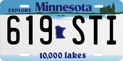 MN license plate 619STI