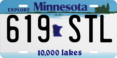 MN license plate 619STL