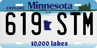 MN license plate 619STM