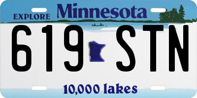 MN license plate 619STN
