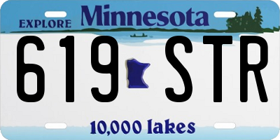 MN license plate 619STR