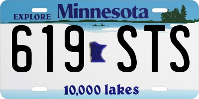 MN license plate 619STS