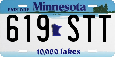 MN license plate 619STT