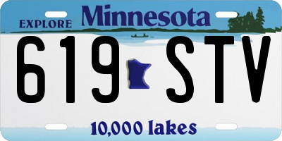 MN license plate 619STV
