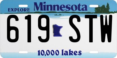 MN license plate 619STW