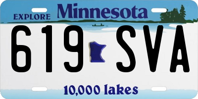 MN license plate 619SVA