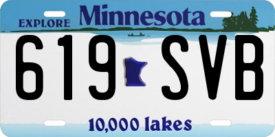 MN license plate 619SVB
