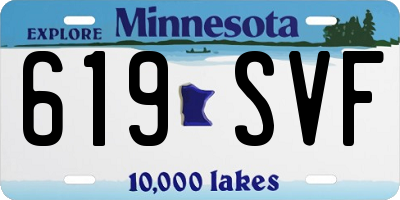 MN license plate 619SVF