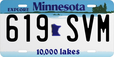 MN license plate 619SVM