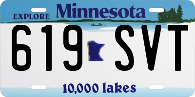 MN license plate 619SVT