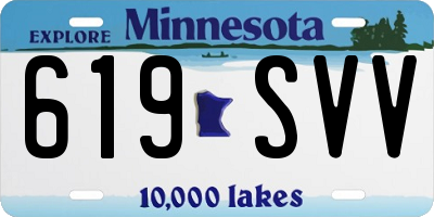 MN license plate 619SVV