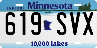 MN license plate 619SVX