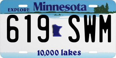 MN license plate 619SWM