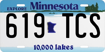 MN license plate 619TCS