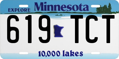 MN license plate 619TCT