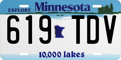 MN license plate 619TDV