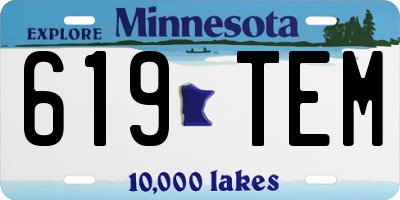 MN license plate 619TEM