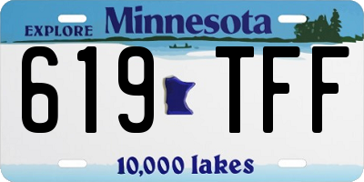 MN license plate 619TFF