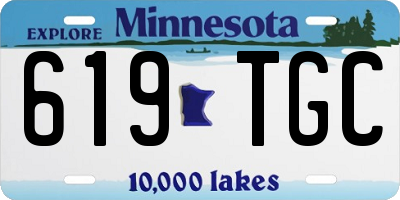 MN license plate 619TGC