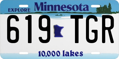 MN license plate 619TGR