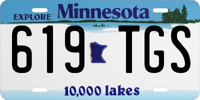 MN license plate 619TGS