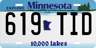 MN license plate 619TID
