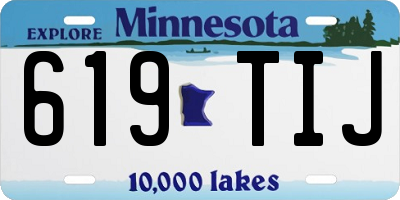 MN license plate 619TIJ