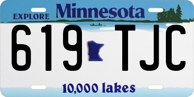 MN license plate 619TJC