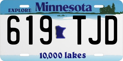 MN license plate 619TJD