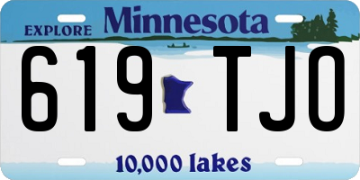 MN license plate 619TJO