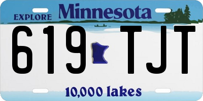 MN license plate 619TJT