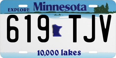 MN license plate 619TJV
