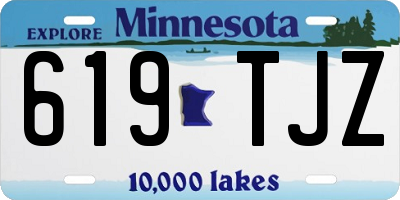 MN license plate 619TJZ