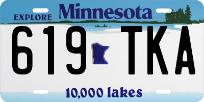 MN license plate 619TKA