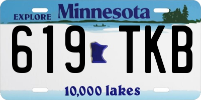 MN license plate 619TKB