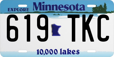MN license plate 619TKC