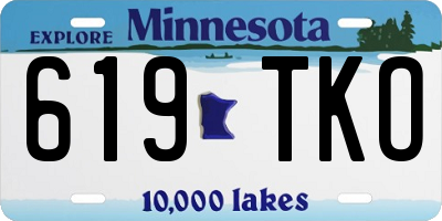 MN license plate 619TKO