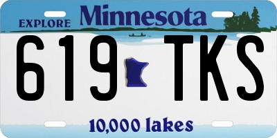 MN license plate 619TKS