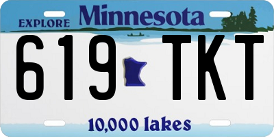MN license plate 619TKT
