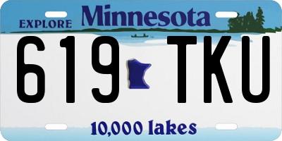 MN license plate 619TKU