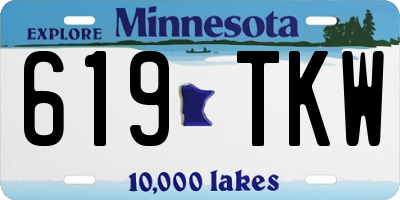 MN license plate 619TKW