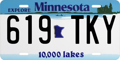 MN license plate 619TKY