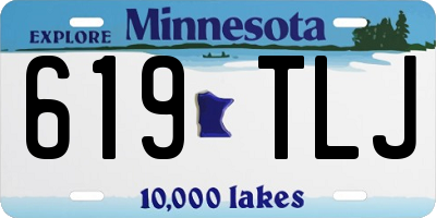 MN license plate 619TLJ