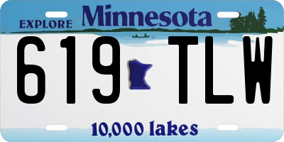 MN license plate 619TLW