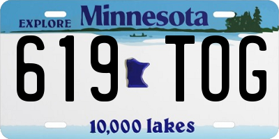 MN license plate 619TOG