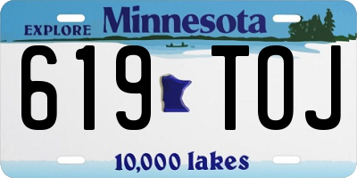 MN license plate 619TOJ