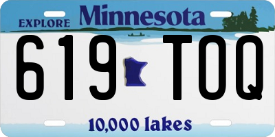 MN license plate 619TOQ