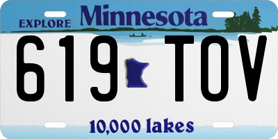 MN license plate 619TOV